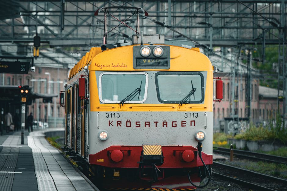 Illustrationsbild av ett tåg vid Jönköpings centralstation. Bilden föreställer inte tågstoppet eller spårarbetet vid Katrineholm C.