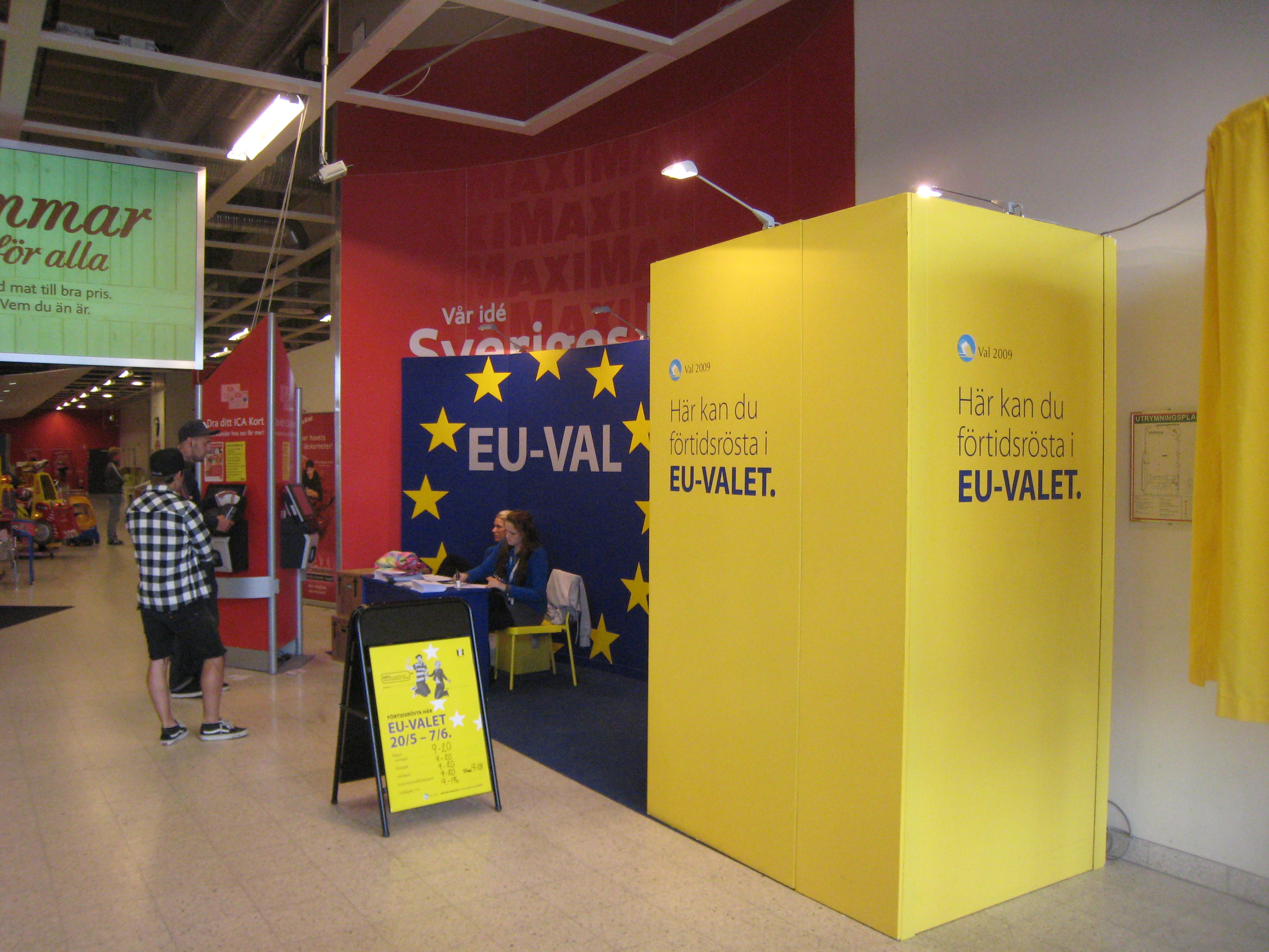 Svensk lokal för förtidsröstning inför valet 2026